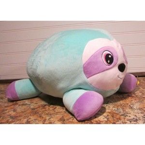 homerbest plush animal pillow with legs teal/light purple